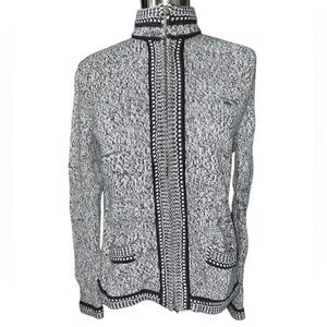 Chadwicks cardigan sweater full zip front long sleeves pockets size small